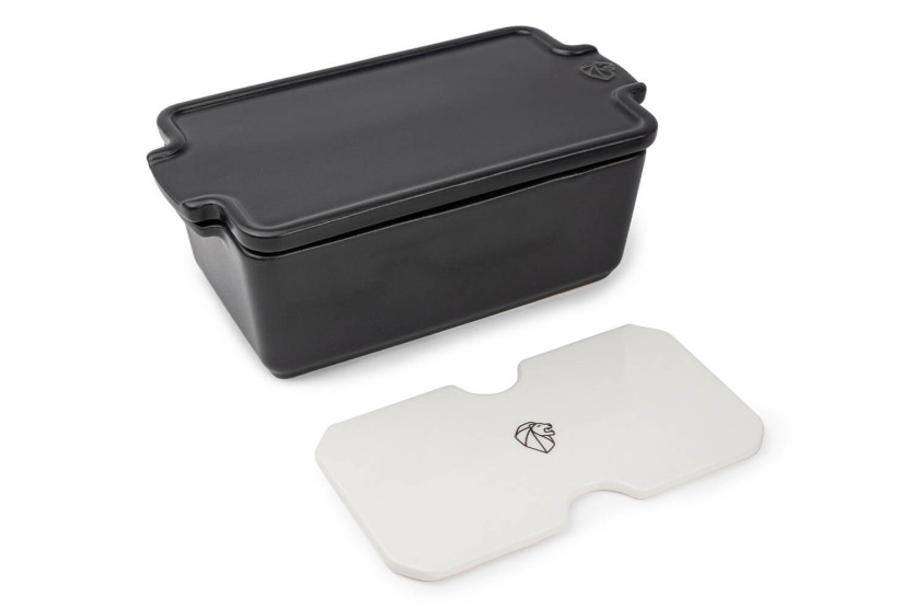 Peugeot slate ceramic tureen with press
