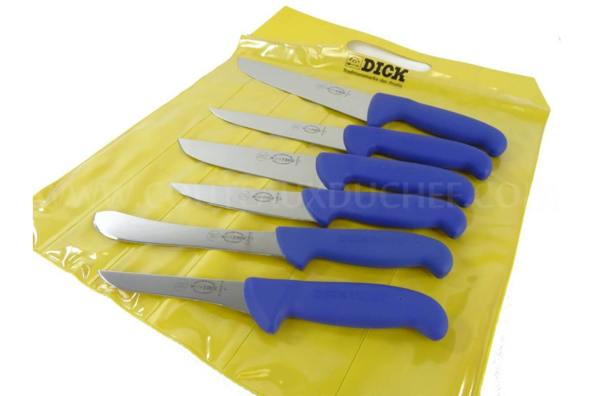 Juego de 6 cuchillos de carnicero DICK ERGOGRIP de acero NSF