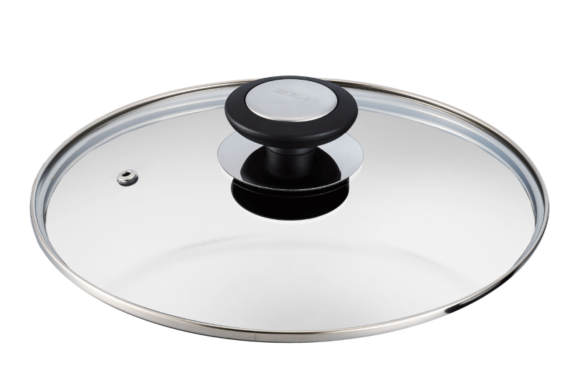 Beka Essential glazen deksel met roestvrijstalen ring