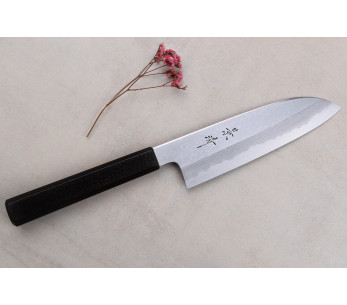 Kagekiyo Damasco Yoshikazu Tanaka 18cm Cuchillo santoku japonés hecho a mano 2