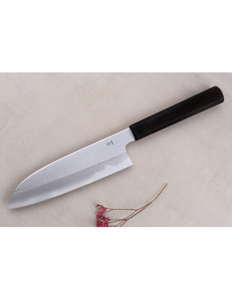 Kagekiyo Damascus Yoshikazu Tanaka 18 cm håndlavet japansk santokukniv