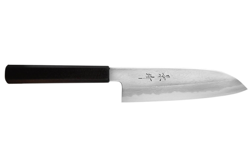 Kagekiyo Damascus Yoshikazu Tanaka 18 cm håndlaget japansk santokukniv