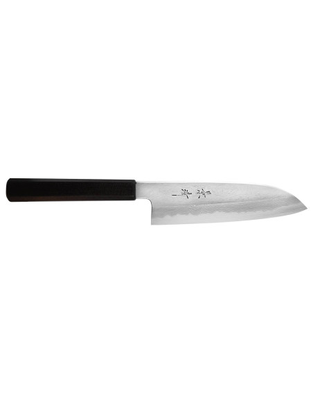 Kagekiyo Damascus Yoshikazu Tanaka 18cm handgjord japansk santokukniv