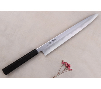 Kagekiyo Damasco Yoshikazu Tanaka 27cm cuchillo japonés hecho a mano sujihiki 2
