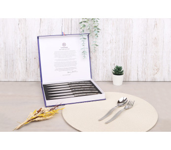 Set om 6 Le Coq Français Forêt bordsknivar 2