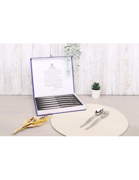 Set of 6 Le Coq Français Forêt table knives