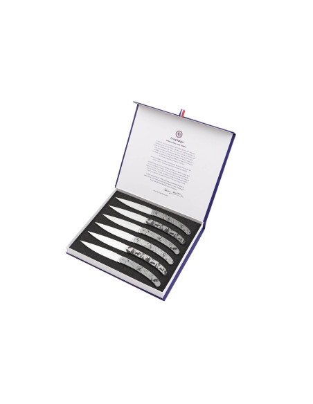Set of 6 Le Coq Français Forêt table knives
