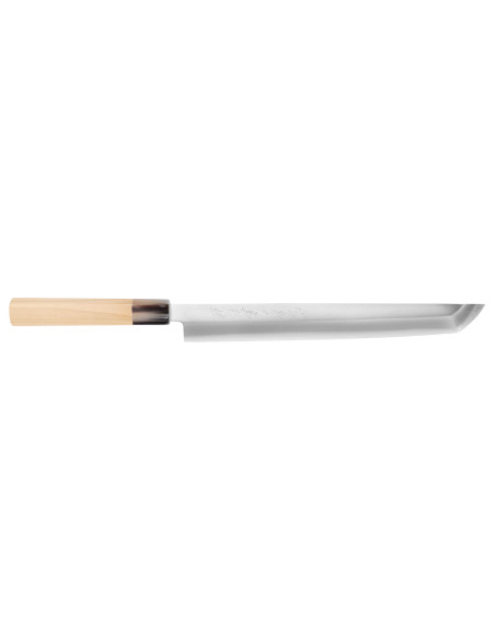 Couteau sakimaru takohiki japonais artisanal Yoshihiro Hongasumi Hvit 2 stål 27cm
