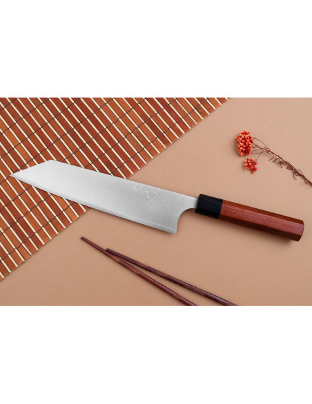Faca de chef japonesa kiritsuke Shibata Koutetsu 21cm feita à mão