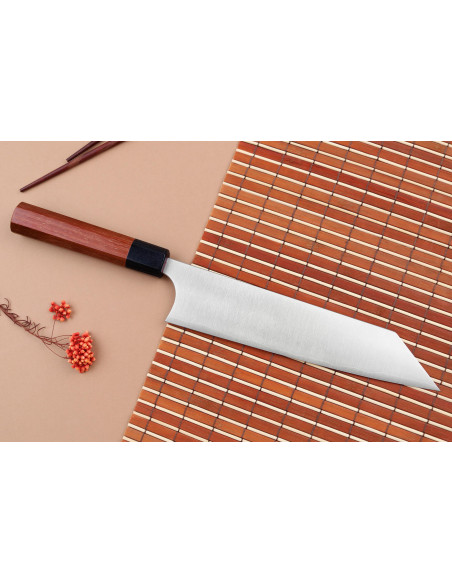 Faca de chef japonesa kiritsuke Shibata Koutetsu 21cm feita à mão