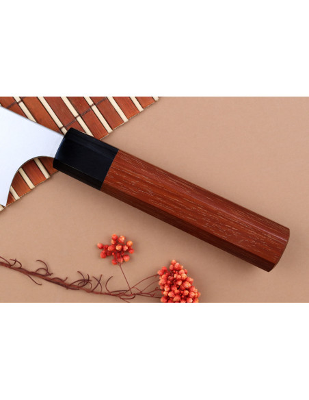 Faca de chef japonesa kiritsuke Shibata Koutetsu 21cm feita à mão