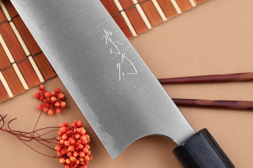 Faca de chef japonesa kiritsuke Shibata Koutetsu 21cm feita à mão