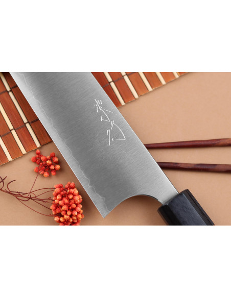Faca de chef japonesa kiritsuke Shibata Koutetsu 21cm feita à mão