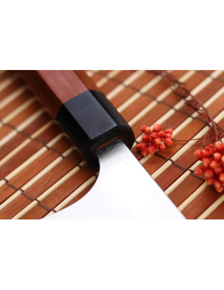 Faca de chef japonesa kiritsuke Shibata Koutetsu 21cm feita à mão