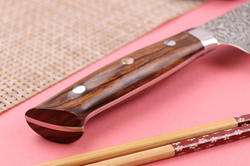 Japansk sujihiki-kniv Takeshi Saji R2 Damaskus Mosaik 27cm