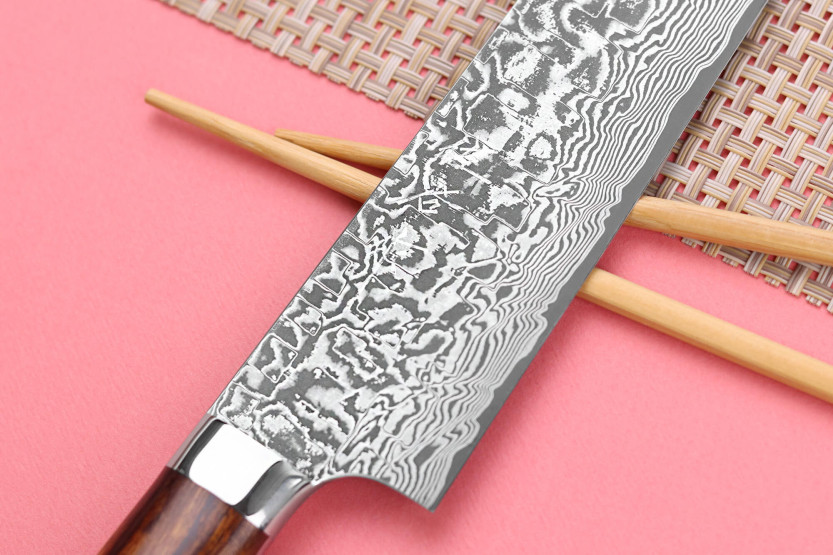 Faca japonesa sujihiki Takeshi Saji R2 Damascus Mosaic 27cm