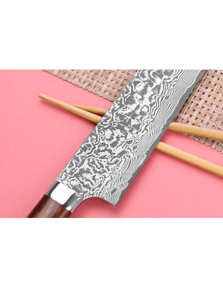 Faca japonesa sujihiki Takeshi Saji R2 Damascus Mosaic 27cm
