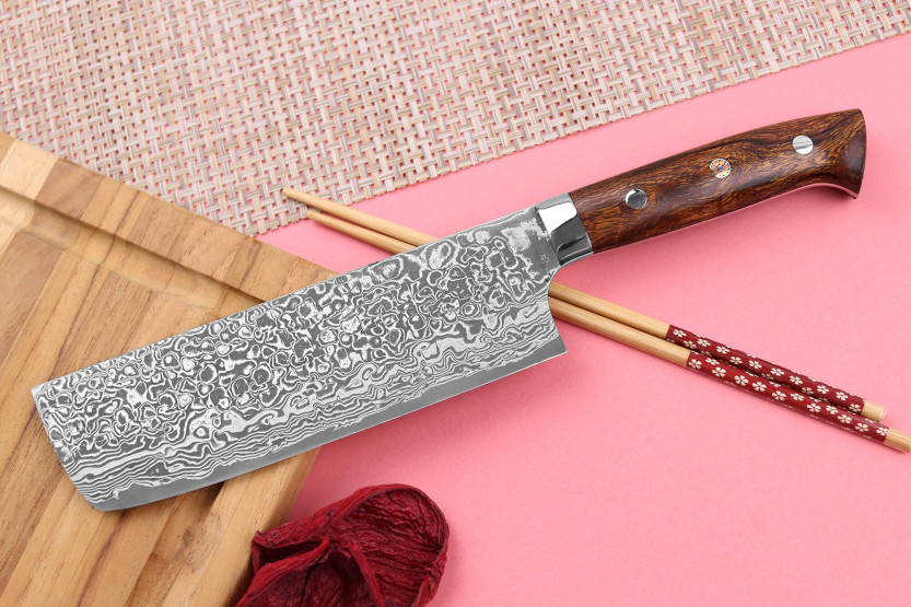 Takeshi Saji R2 Damas Mosaïque Japans nakiri mes 16,5cm