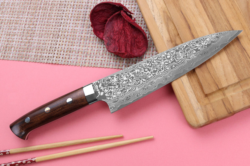 Faca de chef japonesa Takeshi Saji R2 Damas Mosaïque 18cm
