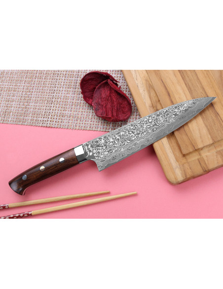 Cuchillo de cocinero japonés Takeshi Saji R2 Damas Mosaïque 18cm