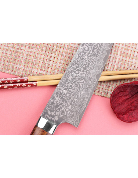 Cuchillo de cocinero japonés Takeshi Saji R2 Damas Mosaïque 18cm