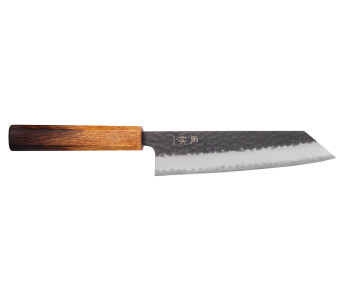 Yuzo Black AS poltettu tammi 17cm japanilainen käsintehty bunka veitsi