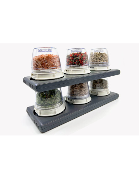 Finamill stackable rectangular tray for 3 grinding capsules