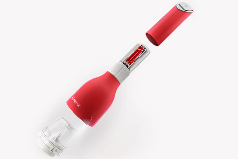 Macina spezie elettrico Finamill PRO Plus rosso + 2 capsule di macinazione
