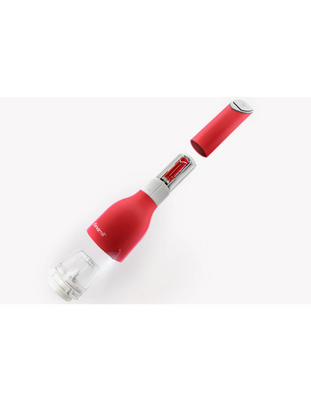 Electric spice mill Finamill PRO Plus red + 2 grinding capsules