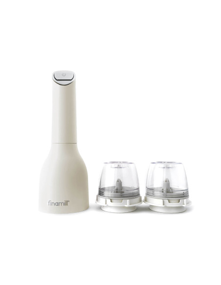 Elektrische Gewürzmühle Finamill PRO Plus Creme + 2 Mahlkapseln