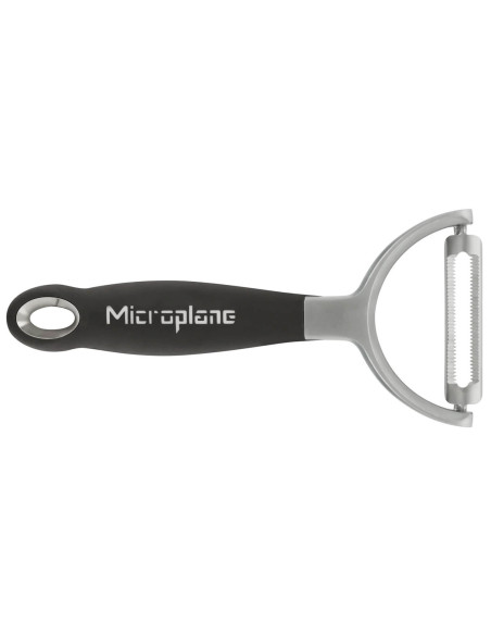 Microplane-skræller med savtakket blad i rustfrit stål