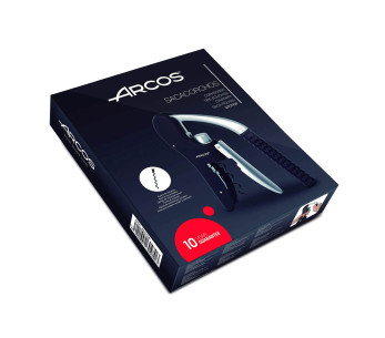 Saca-rolhas de alavanca Arcos 604700 em liga de zinco e ABS preto 2