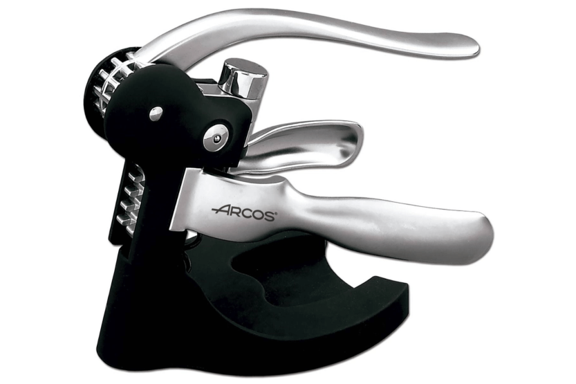 Arcos 604100 lever corkscrew with zinc alloy and black ABS foil cutter 26cm