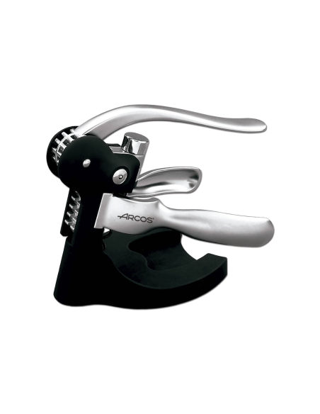 Arcos 604100 håndtagsproptrækker med zinklegering og sort ABS-folieskærer 26 cm