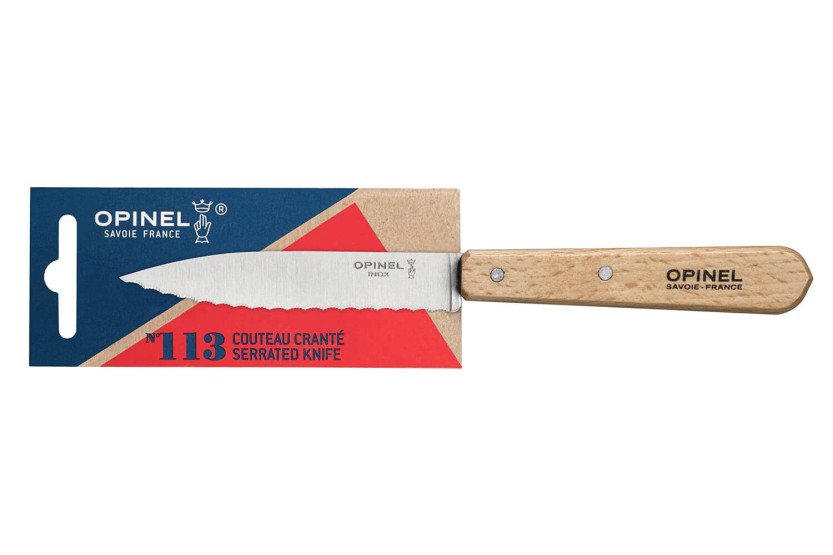 Opinel knife n°113 beech wood handle 10cm blade