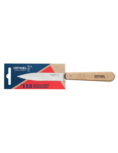 Opinel knife n°113 beech wood handle 10cm blade