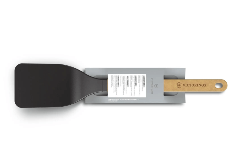 Victorinox Gourmet black and natural nylon bent spatula 36.3cm