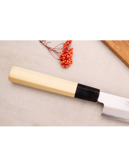 Momotaro Ginsan 24 cm sujihiki kiritsuke japansk håndlaget kniv med magnoliahåndtak