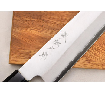 Faca de chef japonesa kiritsuke Momotaro Ginsan de 21 cm, feita à mão, com cabo de magnólia 2