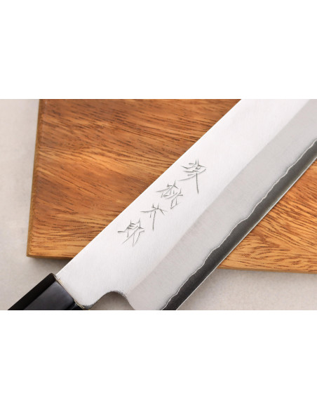 Momotaro Ginsan 21cm artisanal japanese kiritsuke chef ' s knife magnolia handle