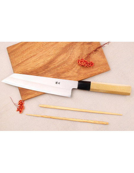 Momotaro Ginsan 21 cm håndverksmessig japansk kiritsuke kokkekniv med magnoliahåndtak