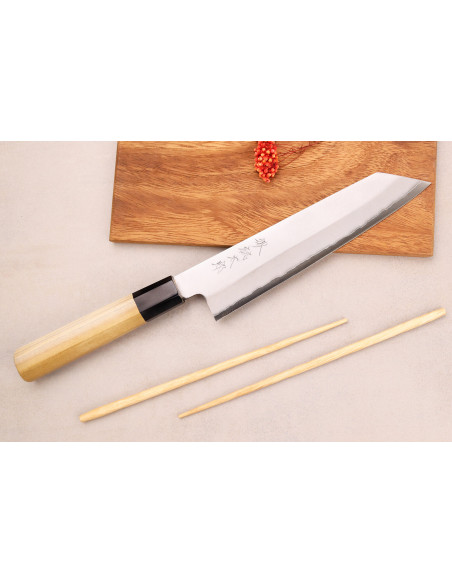 Momotaro Ginsan 21cm käsityöläis japanilainen kiritsuke kokki ' s veitsi magnolia kahva