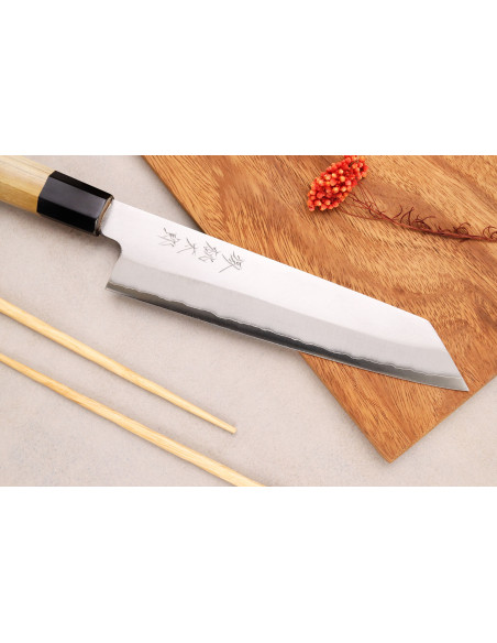 Momotaro Ginsan 21 cm håndverksmessig japansk kiritsuke kokkekniv med magnoliahåndtak