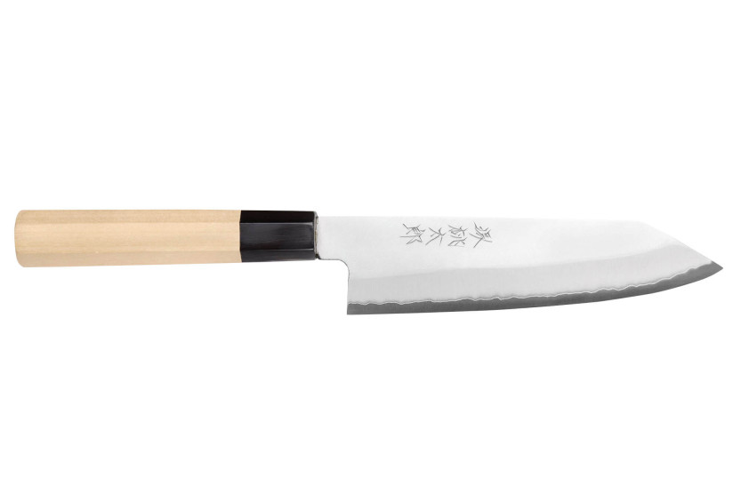 Momotaro Ginsan 18cm santoku veitsi kiritsuke japanilainen käsintehty santoku veitsi magnolia kahva