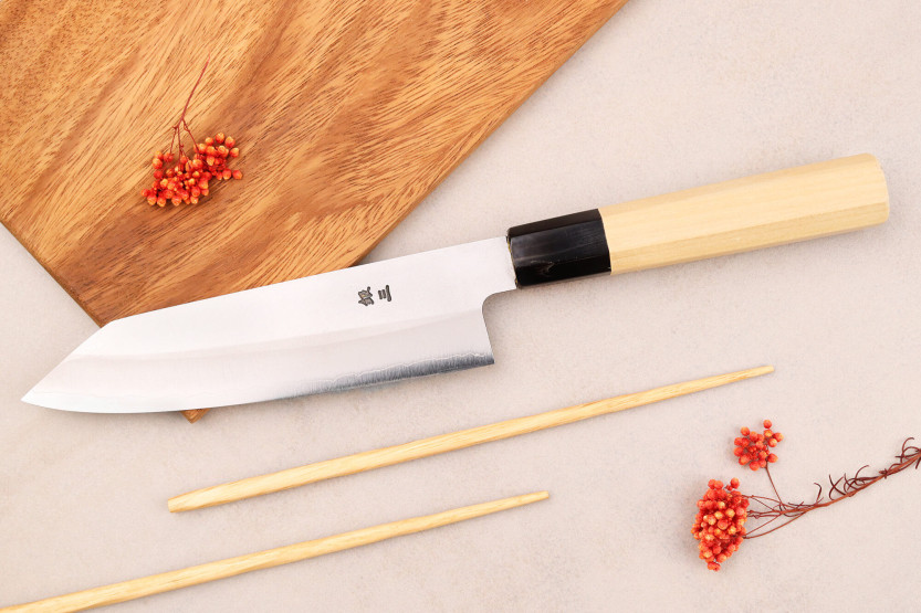 Momotaro Ginsan 18cm coltello santoku kiritsuke giapponese coltello santoku fatto a mano manico di magnolia
