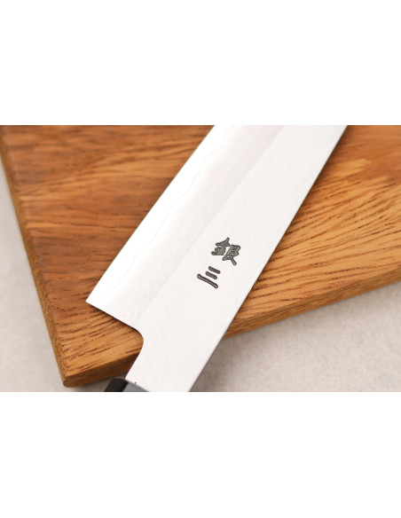 coltello universale giapponese kiritsuke fatto a mano Momotaro Ginsan da 12 cm con manico in magnolia