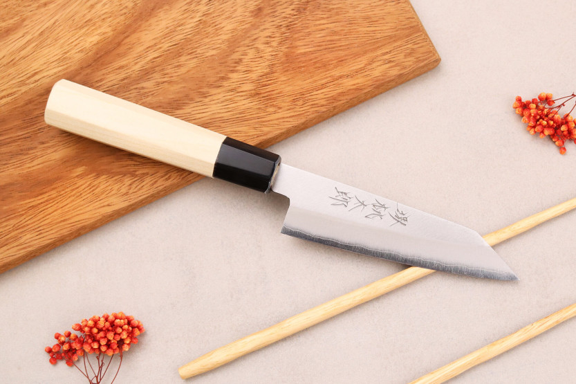 Faca universal japonesa kiritsuke Faca universal Momotaro Ginsan 12cm feita à mão com cabo de magnólia