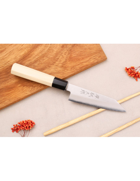 Faca universal japonesa kiritsuke Faca universal Momotaro Ginsan 12cm feita à mão com cabo de magnólia