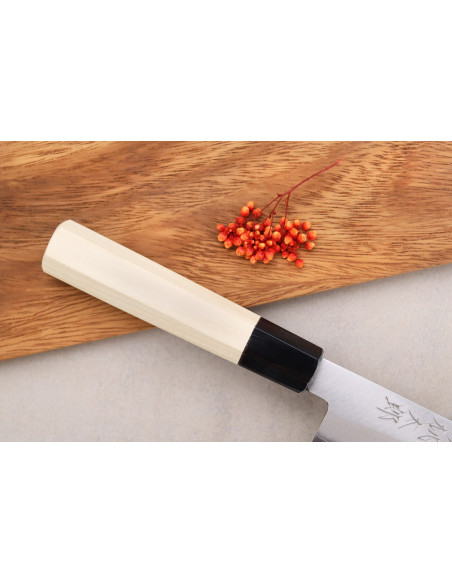 Momotaro Ginsan 12 cm håndlavet japansk kiritsuke universalkniv med magnolia-håndtag
