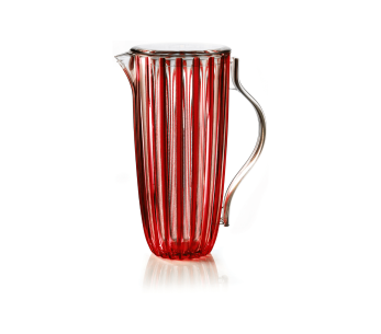 Carafe Guzzini Dolcevita rouge en polymère biosourcé